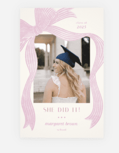 Best Graduation Invitations - bow